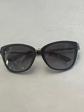 Brighton Black Cat-Eye Sunglasses with Dark Smoke Lenses